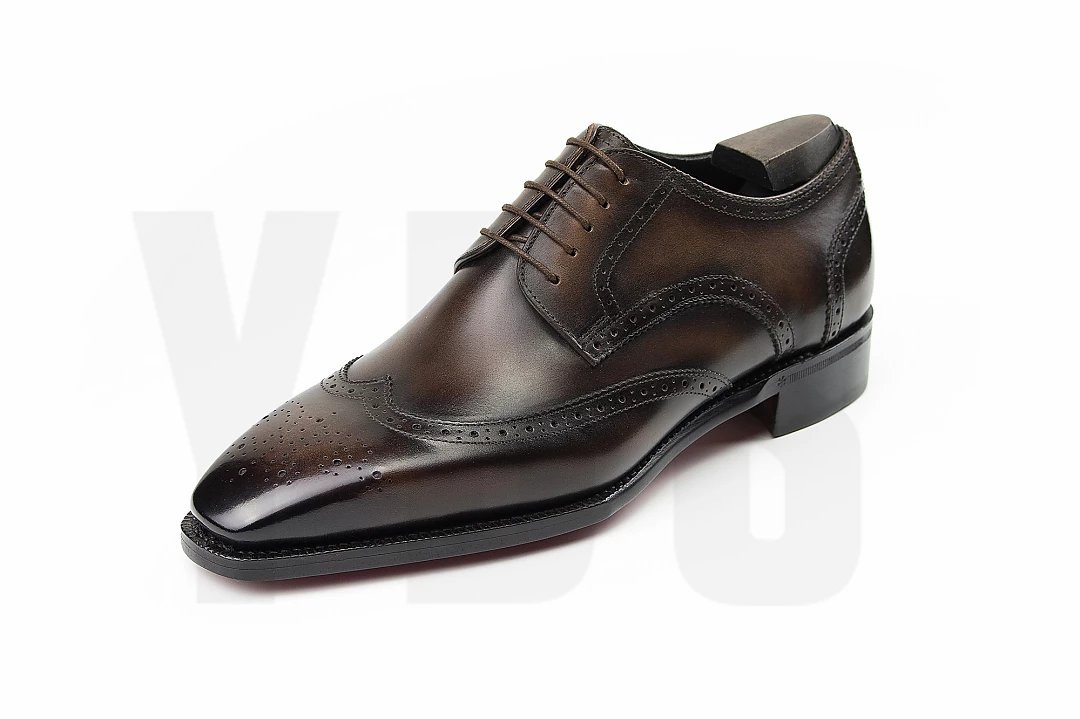 德比鞋全布洛克燕尾新款